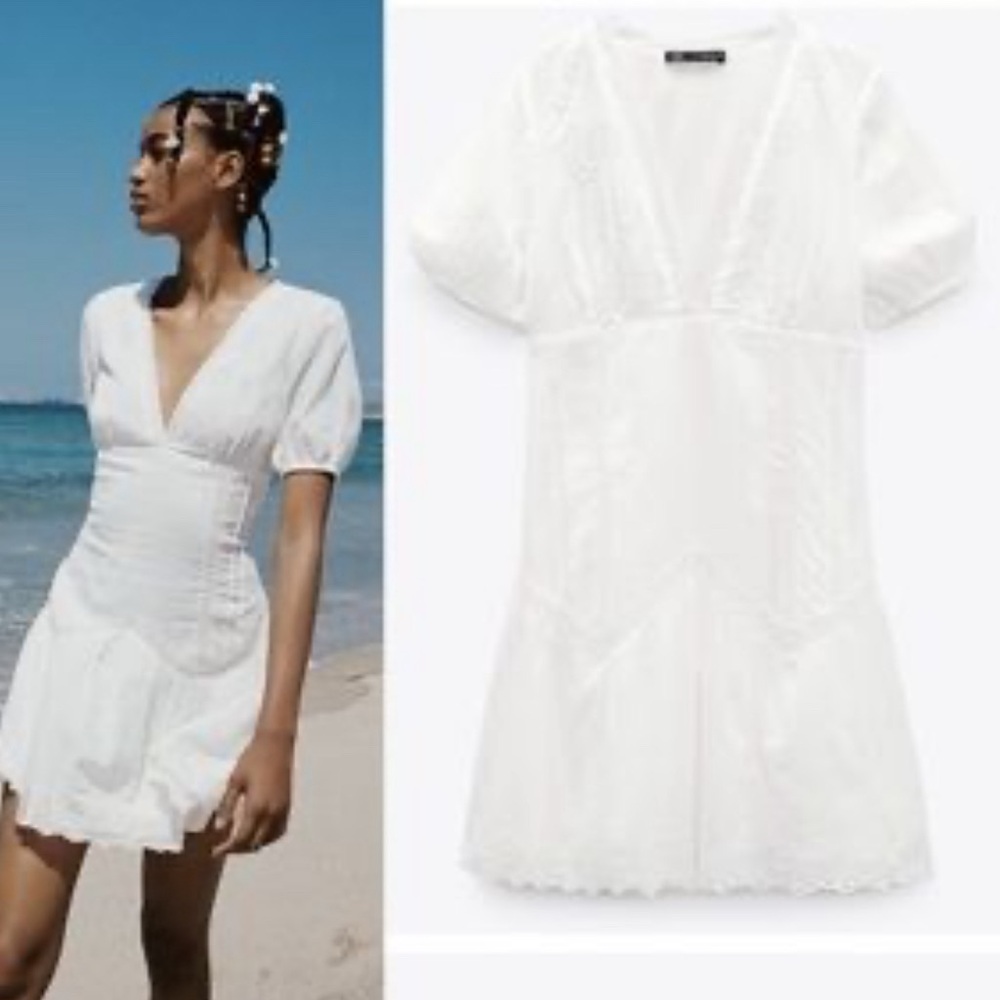 Zara White mini Dress